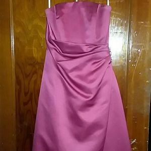 Strapless formal floor length gown